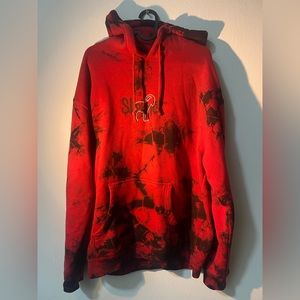 Brooklyn Projects x Slipknot Goat Red & Black Tie Dye Hoodie
